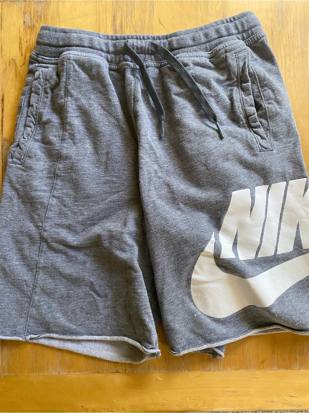 Nike Gray Sweatshorts with White Logo